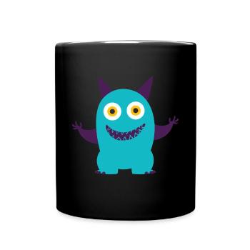 Dancing Blue Monster - Full Colour Mug - black - Front