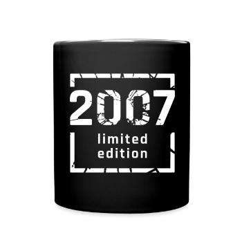 2007 limited edition 16. Geburtstag - Tasse einfarbig - Schwarz - Vorne
