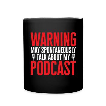 Podcaster Podcast - Full Colour Mug - black - Front