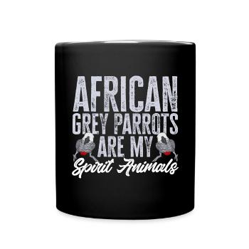 Graupapagei Perroquet gris d’Afrique Papagei - Mug uni - noir - Devant