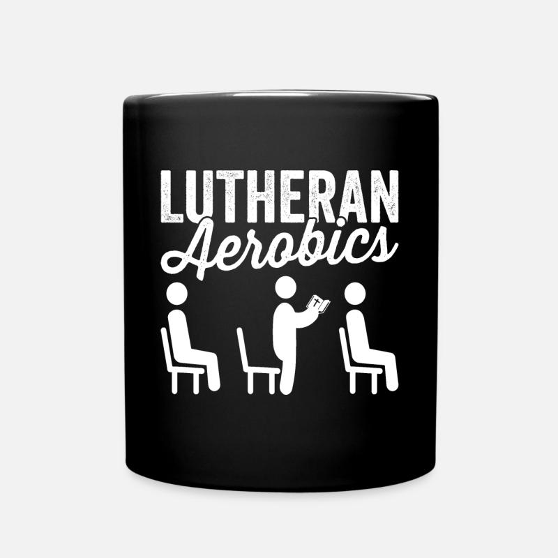 Lutherische Aerobic Religion Konfirmation - Tasse einfarbig - Schwarz