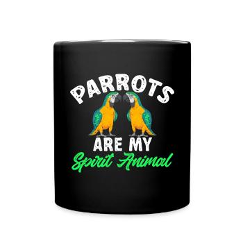 Yellow-breasted Macaw Parrot Blue And Yellow Macaw - Full Colour Mug - black - Front