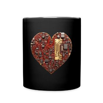 Cœur des circuits - Mug uni - noir - Devant