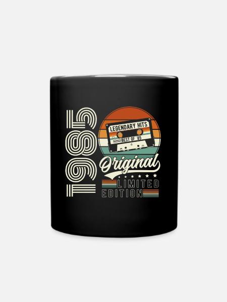 Original 1985 Jahrgang Vintage Geburtstag Retro - Tasse einfarbig - Schwarz