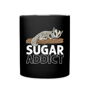 Kurzkopfgleitbeutler Sugar Glider - Tasse einfarbig - Schwarz - Vorne