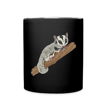 Short-headed glider Sugar Glider - Full Colour Mug - black - Front