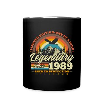 Legendary since 1989 Vintage Birthday Gift - Full Colour Mug - black - Front