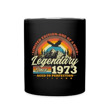 Legendary since 1973 Vintage Birthday Gift - Full Colour Mug - black - Front