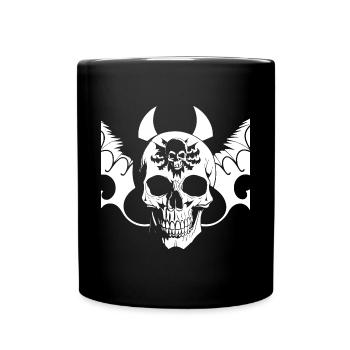 Horreur Crâne Crâne Art Crâne Gothique Heavy Metal - Mug uni - noir - Devant