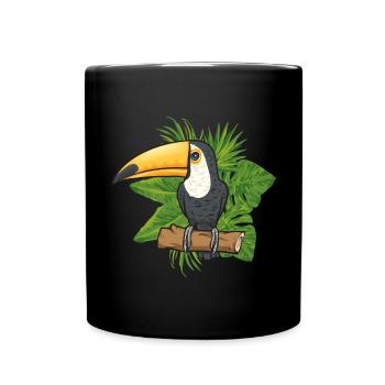 Toucan Bird Rainforest - Full Colour Mug - black - Front