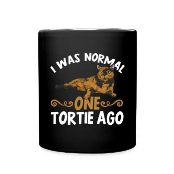 Schildpatt Katze Tortoiseshell Cat Tortie - Tasse einfarbig - Schwarz - Vorne