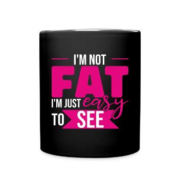 Femmes Drôle d’humour Je ne suis pas gros - Mug uni - noir - Devant