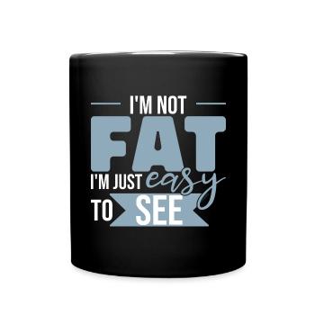 Je ne suis pas gros, je suis facile à voir - Mug uni - noir - Devant