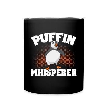 puffin puffin auke birds Lunde - Full Colour Mug - black - Front