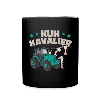 Kuh Kavalier - Tasse einfarbig - Schwarz - Vorne