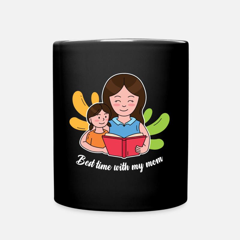 Muttertag Best Time Design - Tasse einfarbig - Schwarz