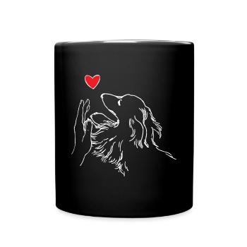 Cœur de teckel Main Teckel High Five - Mug uni - noir - Devant