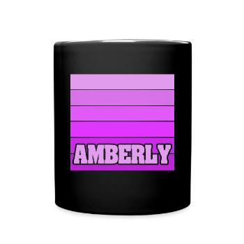 Frau für Amberly Mädchenname Sport - Tasse einfarbig - Schwarz - Vorne