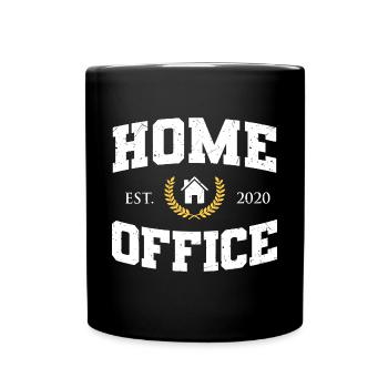 Home Office since 2020 - Tasse einfarbig - Schwarz - Vorne