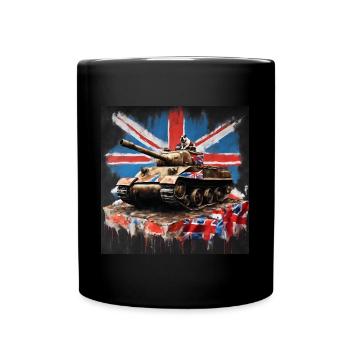 British Bulldog British Army Tank - Full Colour Mug - black - Front
