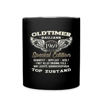 54th Birthday Man Oldtimer August Vintage 1969 - Full Colour Mug - black - Front