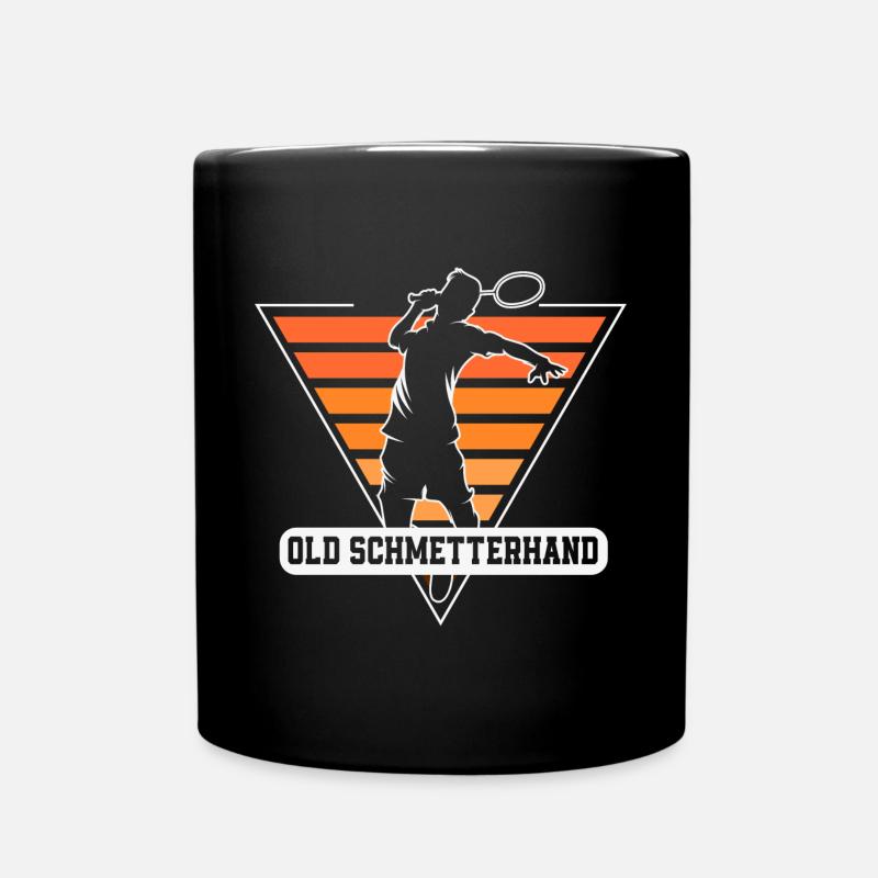 Badminton Old Schmetterhand - Tasse einfarbig - Schwarz