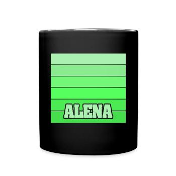 Fille Alena - Mug uni - noir - Devant