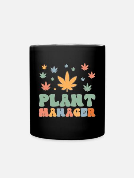 Cannabis Marihuana Weed Kiffen - Tasse einfarbig - Schwarz