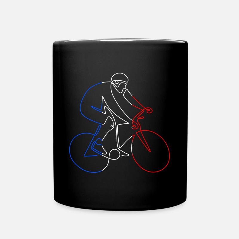 Cycliste Bleu Blanc Rouge - Mug uni - noir