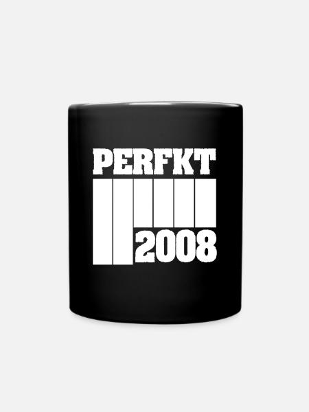 Jahr 2008 - Tasse einfarbig - Schwarz