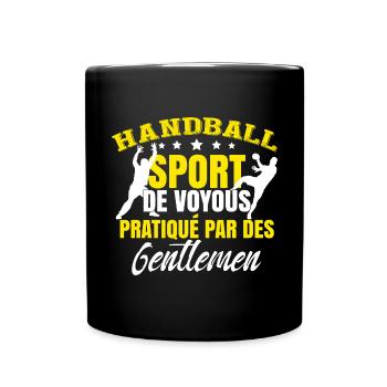Amusant Handballeur - Mug uni - noir - Devant