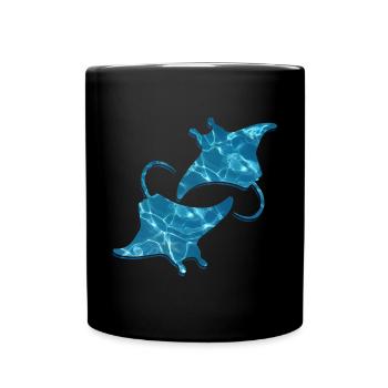 Niedlicher Mantarochen Mantarochen Liebhaber - Tasse einfarbig - Schwarz - Vorne