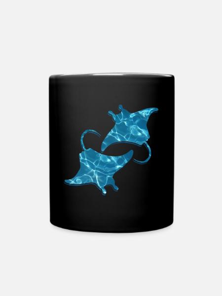 Niedlicher Mantarochen Mantarochen Liebhaber - Tasse einfarbig - Schwarz