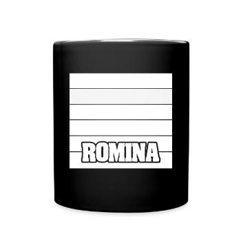 Nom de jeune fille Romina - Mug uni - noir - Devant