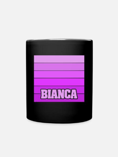 Geschenk für Bianca - Tasse einfarbig - Schwarz