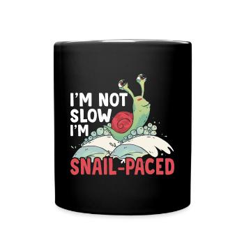 Snail lovers don't slow down snail owners - Full Colour Mug - black - Front
