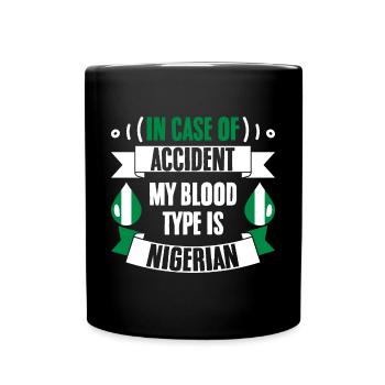 In Case Of Accident Funny My Blood Type Is - Tasse einfarbig - Schwarz - Vorne