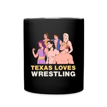 Texas Wrestling Design für stolze texanische Fans - Tasse einfarbig - Schwarz - Vorne