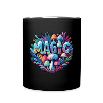 Magic Mushroom Psychedelic Art - Full Colour Mug - black - Front
