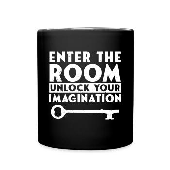 Challenge Enter The Room Unlock Your Imagination M - Tasse einfarbig - Schwarz - Vorne