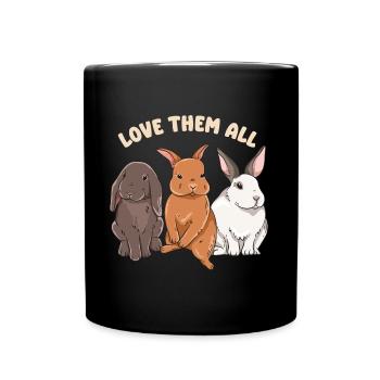 Conception de lapin mignon pour les propriétaires de lapins - Mug uni - noir - Devant