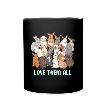 Conception de famille de lapin mignon pour les propriétaires de lapins - Mug uni - noir - Devant