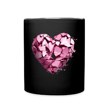 Valentinstag Herz Liebe Liebesbeweis Gefühle - Tasse einfarbig - Schwarz - Vorne