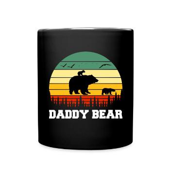 Daddy Bear climb the Mountain in Forest der Bär - Tasse einfarbig - Schwarz - Vorne
