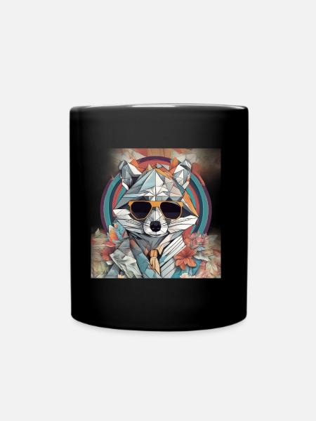Epischer Waschbär - Tasse einfarbig - Schwarz
