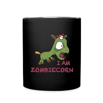 I'm Zombiecorn | Halloween, Zombie, Unicorn - Full Colour Mug - black - Front