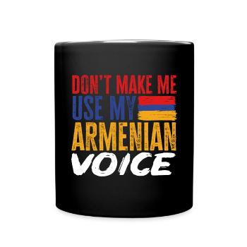 Armenische Flagge Armenien - Tasse einfarbig - Schwarz - Vorne