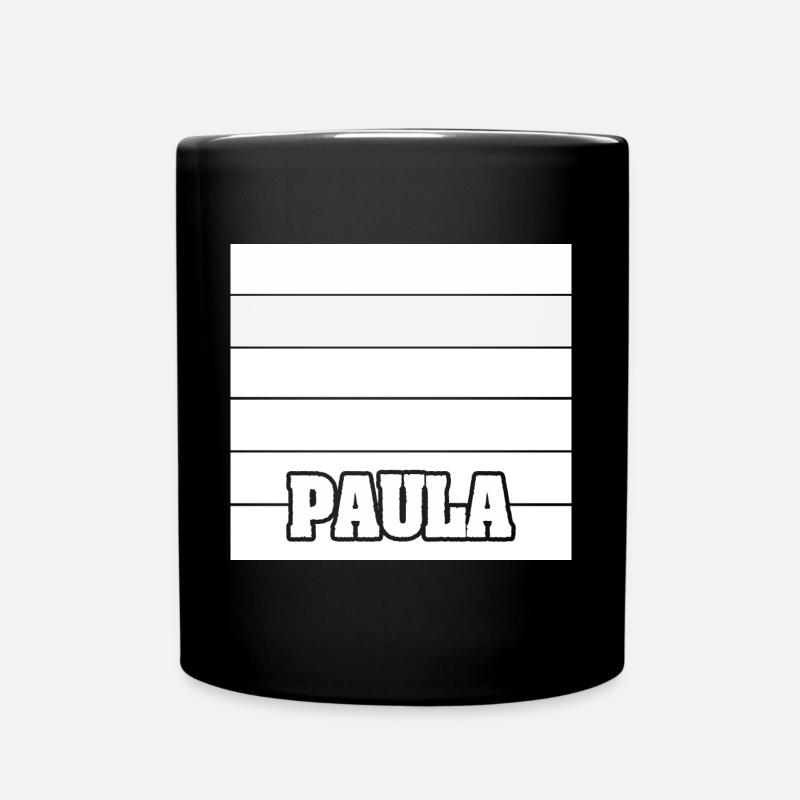 Geschenk für Paula - Tasse einfarbig - Schwarz