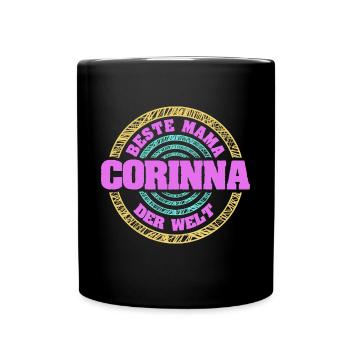 Mutter Corinna - Tasse einfarbig - Schwarz - Vorne
