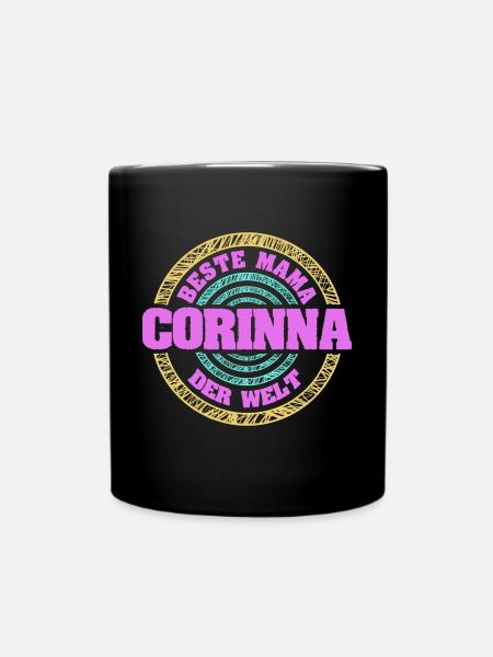 Mutter Corinna - Tasse einfarbig - Schwarz